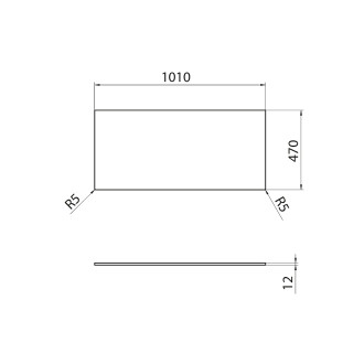 Deska Rockstone 101x1,2x46,5cm, bílá mat CRR101-0101