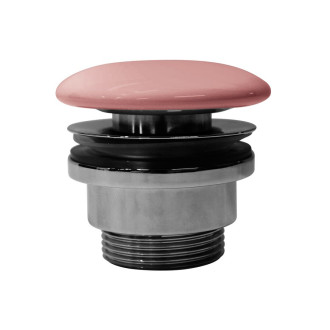 GSI umyvadlová výpust 5/4“, neuzavíratelná, keramická zátka, 5-65mm, blush mat PVC24