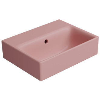 NUBES keramické umývátko 40x32cm, broušená spodní hrana, bez otvoru, blush mat 96849024
