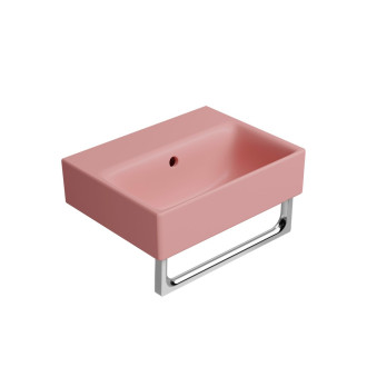 NUBES keramické umývátko 40x32cm, broušená spodní hrana, bez otvoru, blush mat 96849024