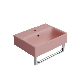 NUBES keramické umývátko 40x32cm, broušená spodní hrana, blush mat 96849124