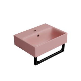 NUBES keramické umývátko 40x32cm, broušená spodní hrana, blush mat 96849124