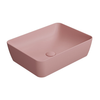 SAND/NUBES keramické umyvadlo na desku 50x38cm, blush mat 903724