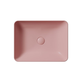 SAND/NUBES keramické umyvadlo na desku 50x38cm, blush mat 903724