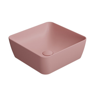 SAND/NUBES keramické umyvadlo na desku 38x38cm, blush mat 903824