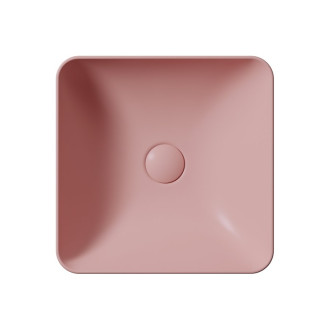 SAND/NUBES keramické umyvadlo na desku 38x38cm, blush mat 903824