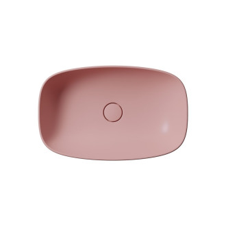 NUBES keramické umyvadlo na desku 60x38cm, blush mat 978324