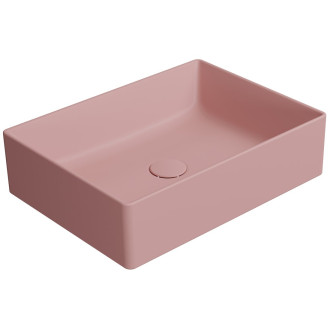 KUBE X keramické umyvadlo na desku, 50x37cm, blush mat 942924
