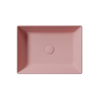 KUBE X keramické umyvadlo na desku, 50x37cm, blush mat 942924