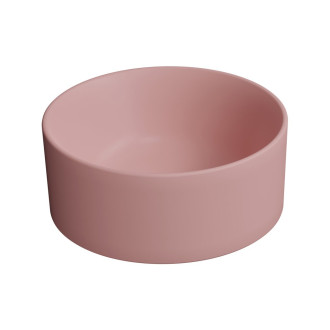 KUBE X keramické umývátko na desku, průměr 32cm, blush mat 943524