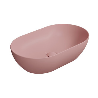 PURA keramické umyvadlo na desku 60x37cm, blush mat 883424