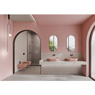 PURA keramické umyvadlo na desku 60x37cm, blush mat 883424