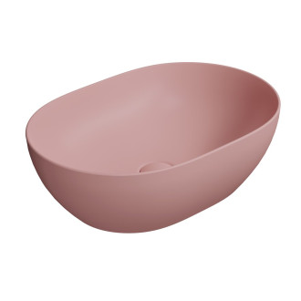 PURA keramické umyvadlo na desku, 50x35cm, blush mat 886024