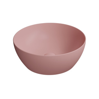 PURA keramické umyvadlo na desku, průměr 42cm, blush mat 885124