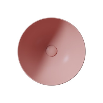 PURA keramické umyvadlo na desku, průměr 42cm, blush mat 885224