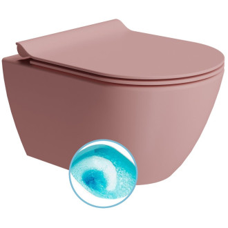 PURA závěsná WC mísa, Swirlflush, 36x50cm, blush dual-mat 881624