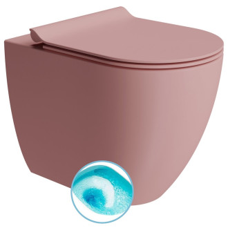 PURA WC mísa stojící, Swirlflush, 36x55cm, spodní/zadní odpad, blush dual-mat 880324