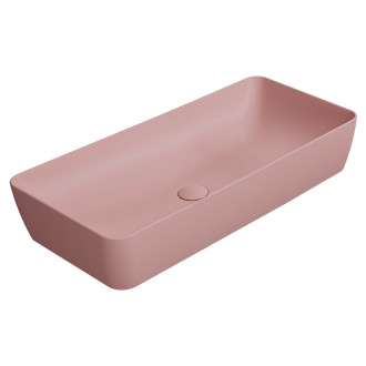 NUBES keramické umyvadlo na desku 80x40cm, blush mat 904024