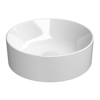 KUBE X keramické umyvadlo na desku, průměr 40cm, bílá ExtraGlaze 942611