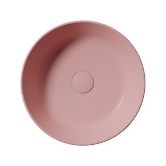 KUBE X keramické umyvadlo na desku, průměr 40cm, blush mat 942624