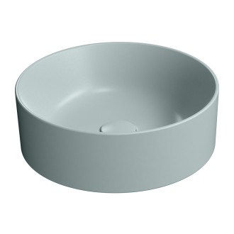 KUBE X keramické umyvadlo na desku, průměr 40cm, ghiaccio mat 942615