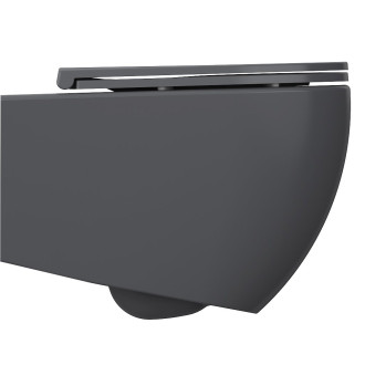 INFINITY závěsná WC mísa, Rimless, 36,5x53cm, antracit 10NF02004-2C