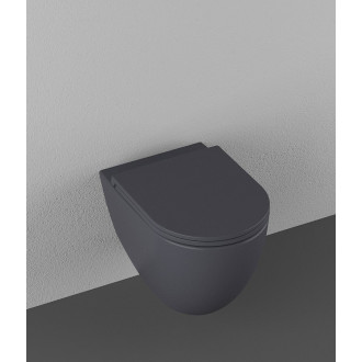 INFINITY závěsná WC mísa, Rimless, 36,5x53cm, antracit 10NF02004-2C