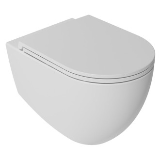 INFINITY závěsná WC mísa, Rimless, 36,5x53cm, bílá mat