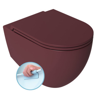 INFINITY závěsná WC mísa, Rimless, 36,5x53cm, maroon red 10NF02004-2R