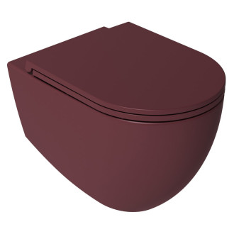 INFINITY závěsná WC mísa, Rimless, 36,5x53cm, maroon red 10NF02004-2R