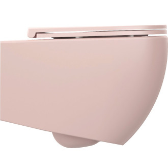 INFINITY závěsná WC mísa, Rimless, 36,5x53cm, růžová Salmon 10NF02004-2S