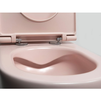 INFINITY závěsná WC mísa, Rimless, 36,5x53cm, růžová Salmon 10NF02004-2S