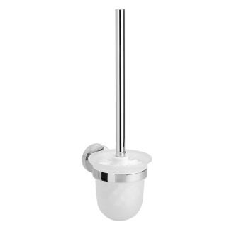 LARISSA WC štětka závěsná, mléčné sklo, chrom WS008