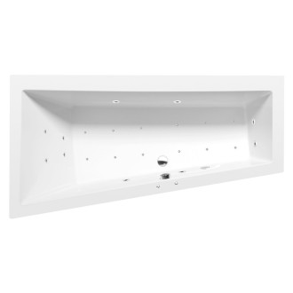 ANDRA L hydromasážní vana, 180x90x45cm, Active Hydro-Air, chrom