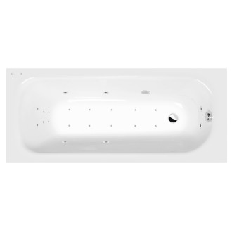 LAURA hydromasážní vana, 160x70x39cm, Attraction Hydro-Air, chrom 57001