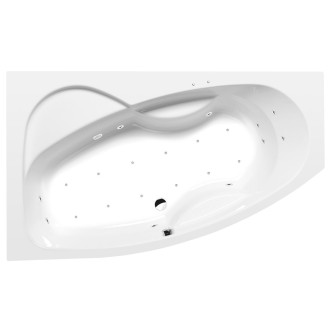 MAMBA L hydromasážní vana, 160x95x44cm, Active Hydro-Air, chrom