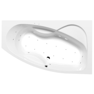 MAMBA R hydromasážní vana, 170x100x44cm, Active Hydro-Air, chrom