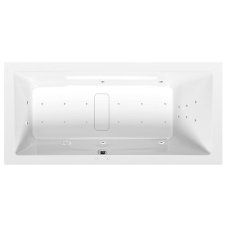 MARLENE hydromasážní vana, 180x80x48cm, Attraction Hydro-Air, chrom