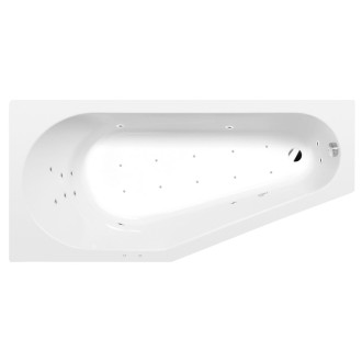 TIGRA L hydromasážní vana, 150x75x46cm, Attraction Hydro-Air, chrom 57241