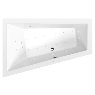 TRIANGL L hydromasážní vana, 180x120x50cm, Active Hydro-Air, chrom