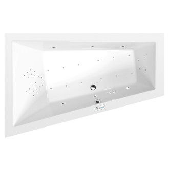 TRIANGL L hydromasážní vana, 180x120x50cm, Highline Hydro-Air, chrom
