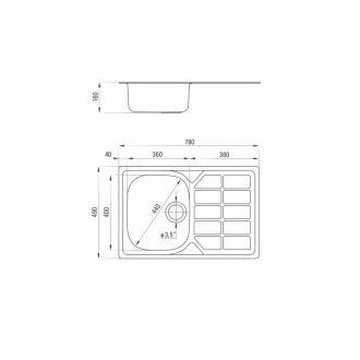 DEANTE SOUL ZEO_0113 Jednodřez s odkapem, nerez satén, vestavný