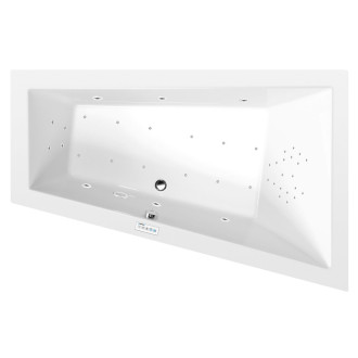 TRIANGL R hydromasážní vana, 180x120x50cm, Highline Hydro-Air, chrom