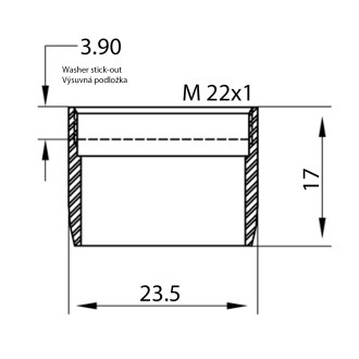 NEOPERL perlátor úsporný 6 l/min, vnitřní závit M22x1, chrom 3074.106