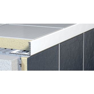 Lišta k obkladům L, L250cm, 10mm, komaxit bílý hliník PA050