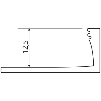 Lišta k obkladům L, L250cm, 12,5mm, komaxit bílý hliník PA052