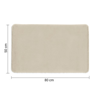 FUZZY koupelnová předložka, 50x80cm, 100% polyester, protiskluz, tortora 96FY508066