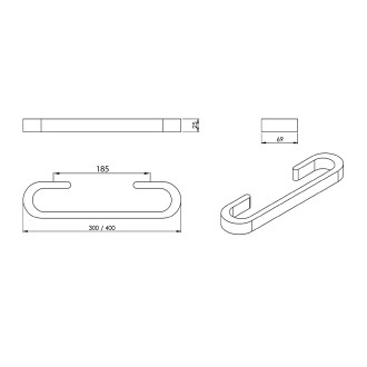 HIMALAYA držák ručníků 300x69mm, bambus HY2130