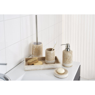 POSH WC štětka na postavení, mramor, béžová
