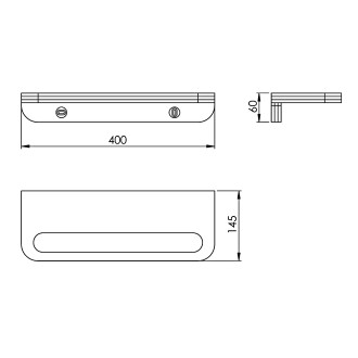 HIMALAYA polička s držákem ručníků 400x145mm, bambus HY19
